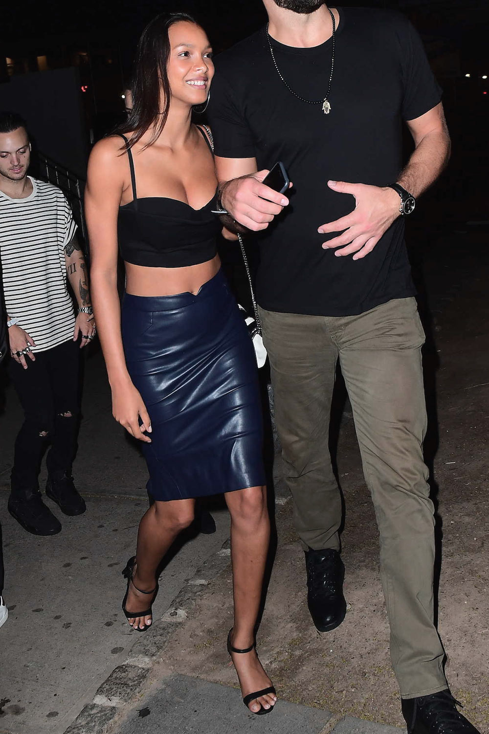 Lais Ribeiro leaving the Tao Restaurant