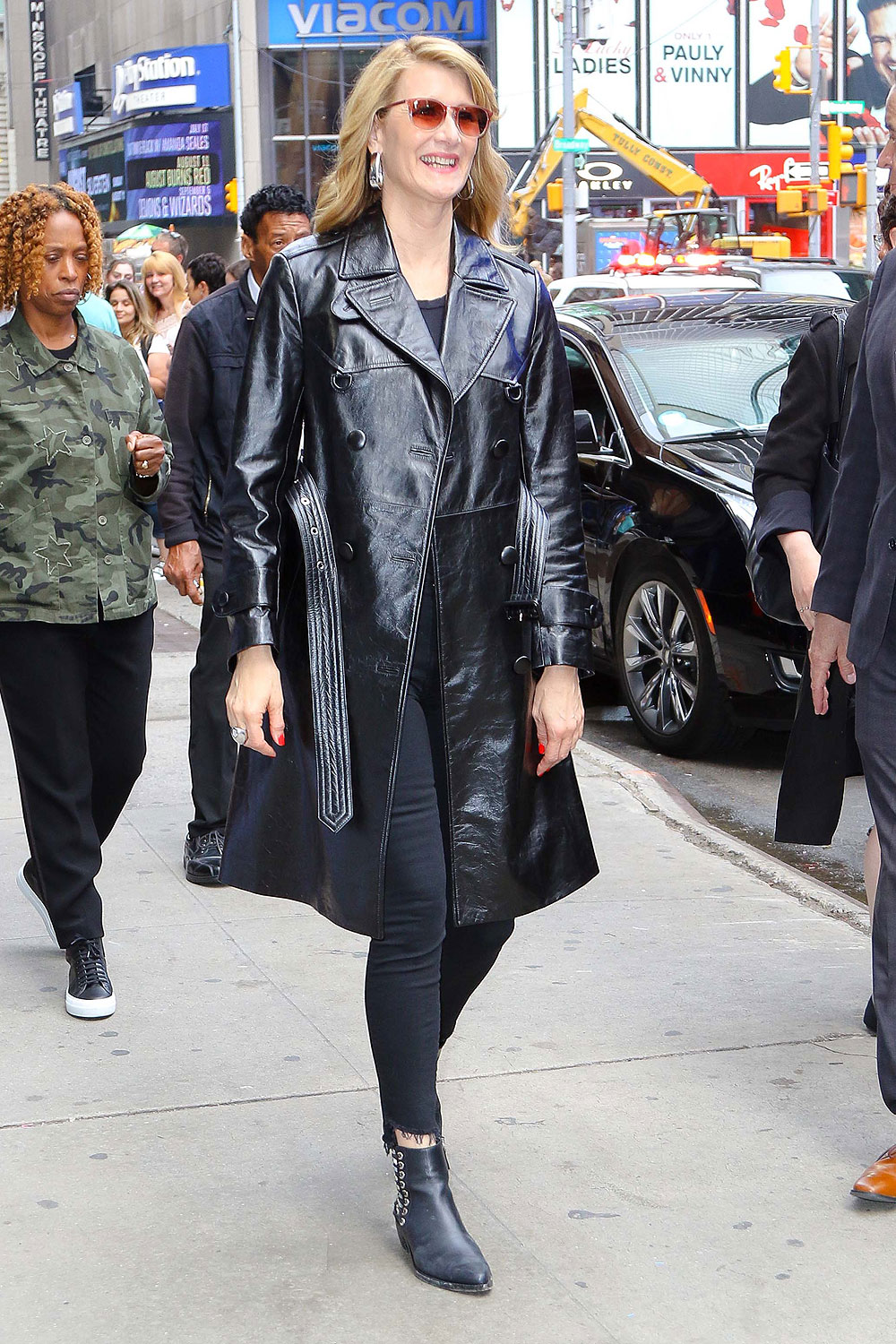 Laura Dern leaving the Good Morning America studios