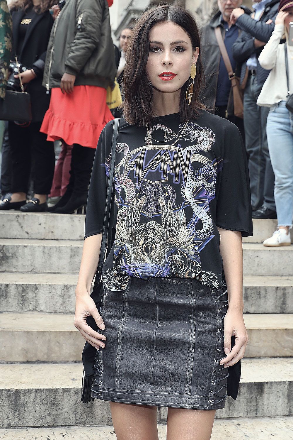 Lena Meyer Landrut seen arriving at Balmain Spring Summer 2018 show