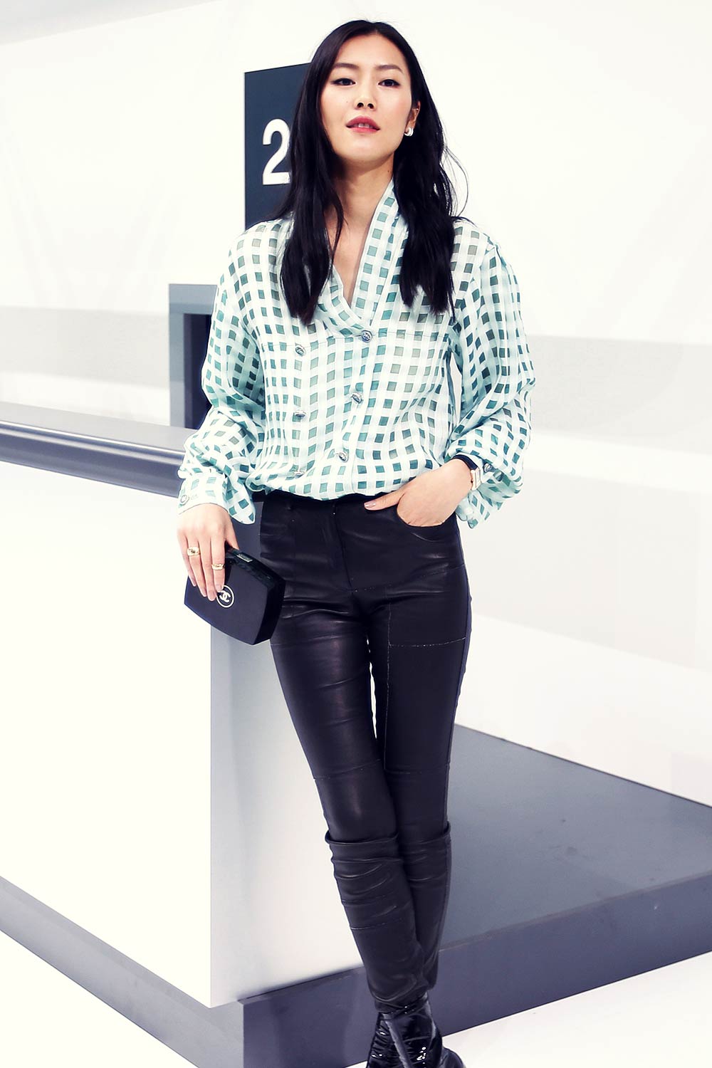 Liu Wen attends Chanel Show as part of Paris Fashion Week