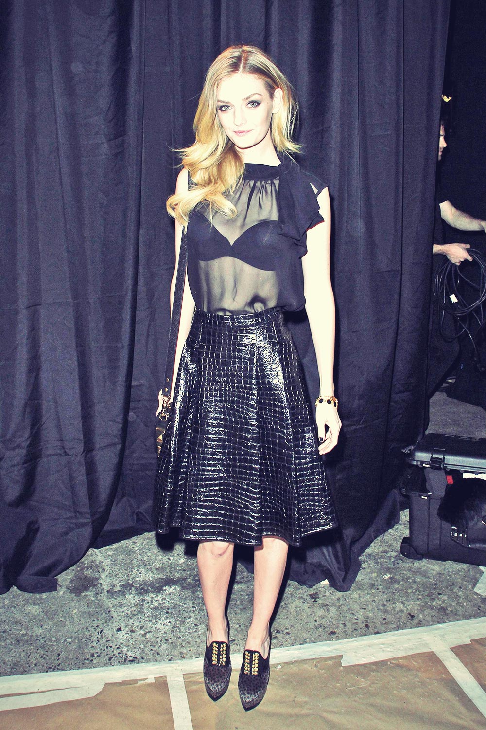 Lydia Hearst attends the Christian Siriano Fall 2013 fashion show