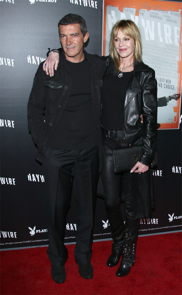 Melanie Griffith arriving with her Husband  Antonio Banderas the Haywire