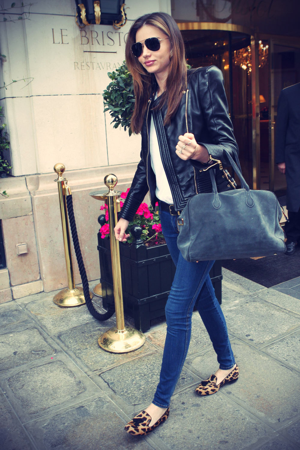 Miranda Kerr leaving her hotel in Paris