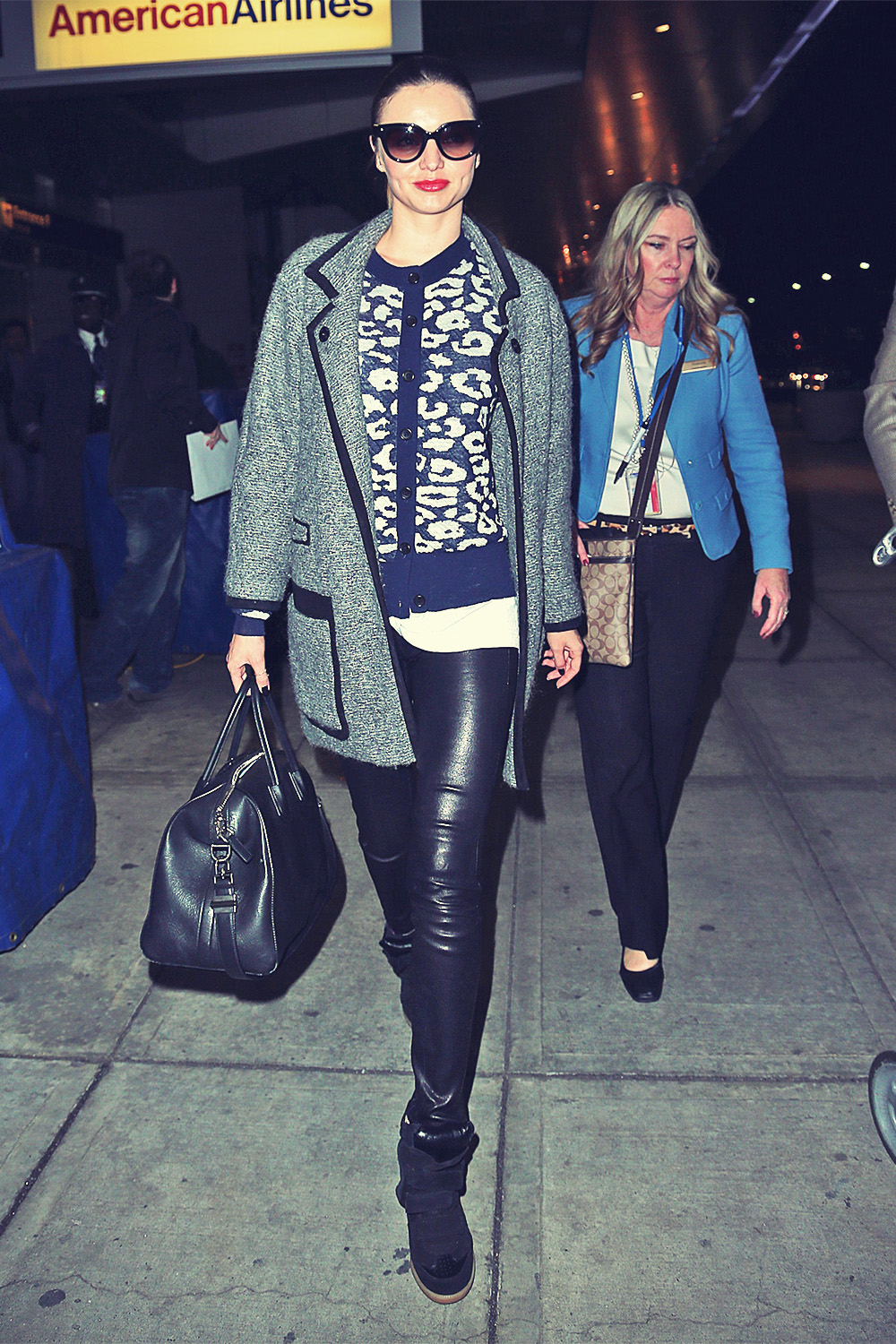 Miranda Kerr arrives at JFK airport