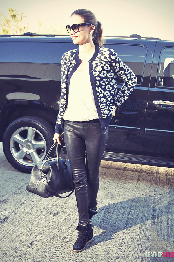 Miranda Kerr arrives at the airport in LA