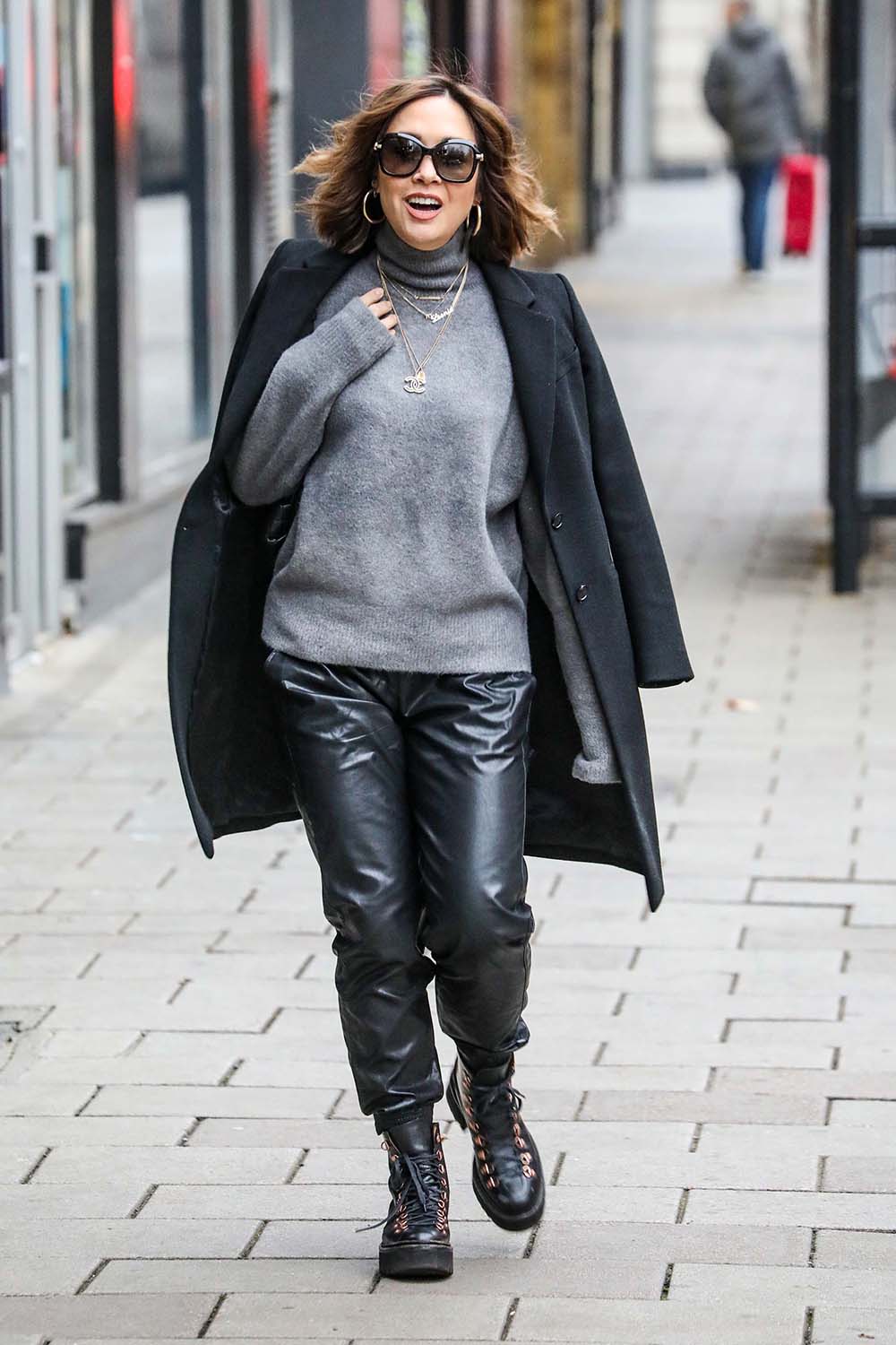 Myleene Klass seen at Global Radio Studios in London