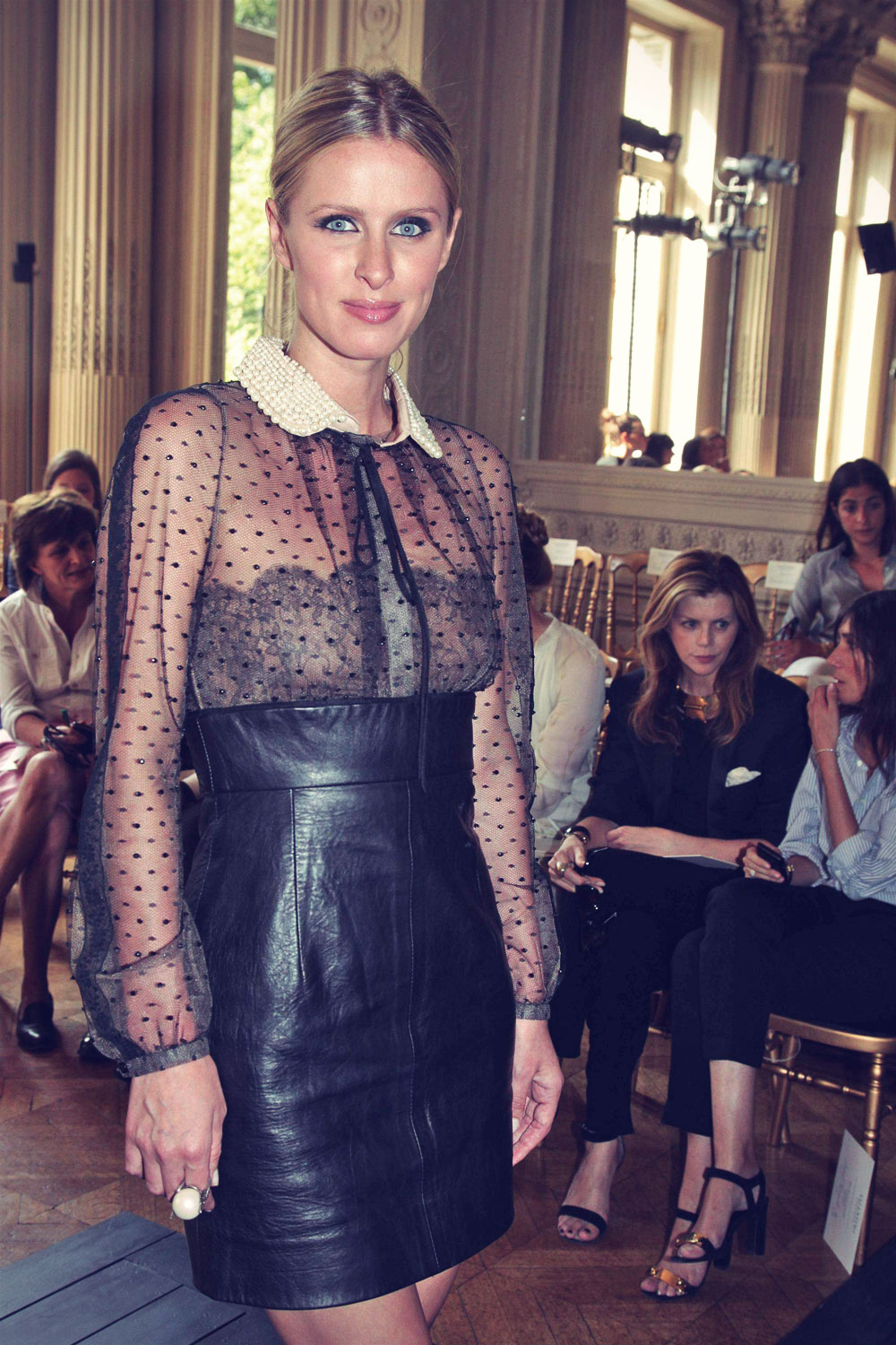 Nicky Hilton attends the Valentino Haute-Couture show