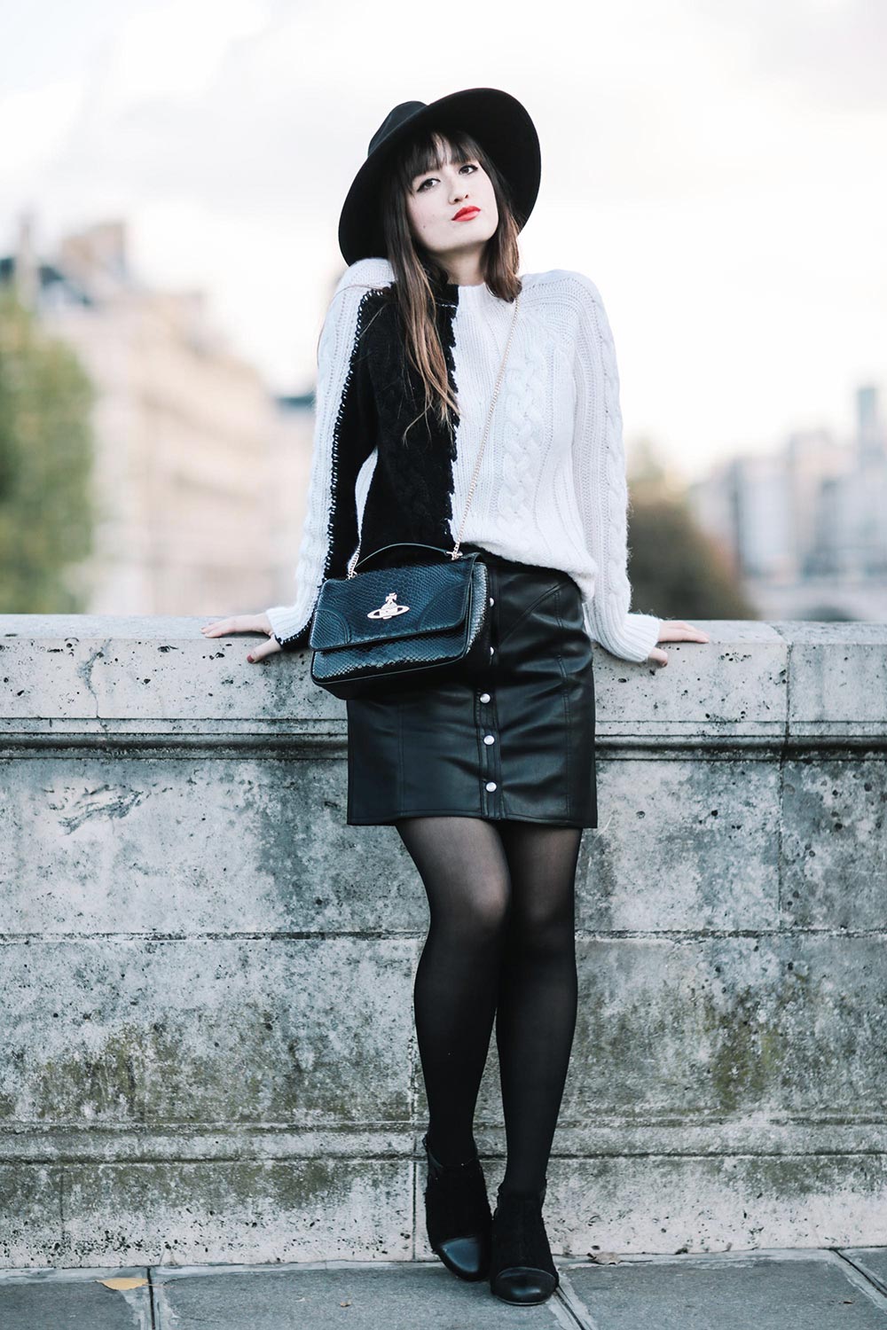 Nikita Wong street fashion in Paris - Leather Celebrities