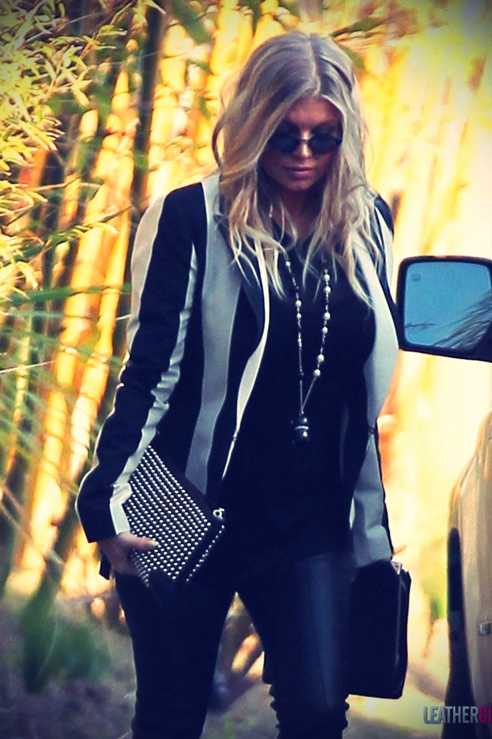 Fergie heads to a party in Santa Monica