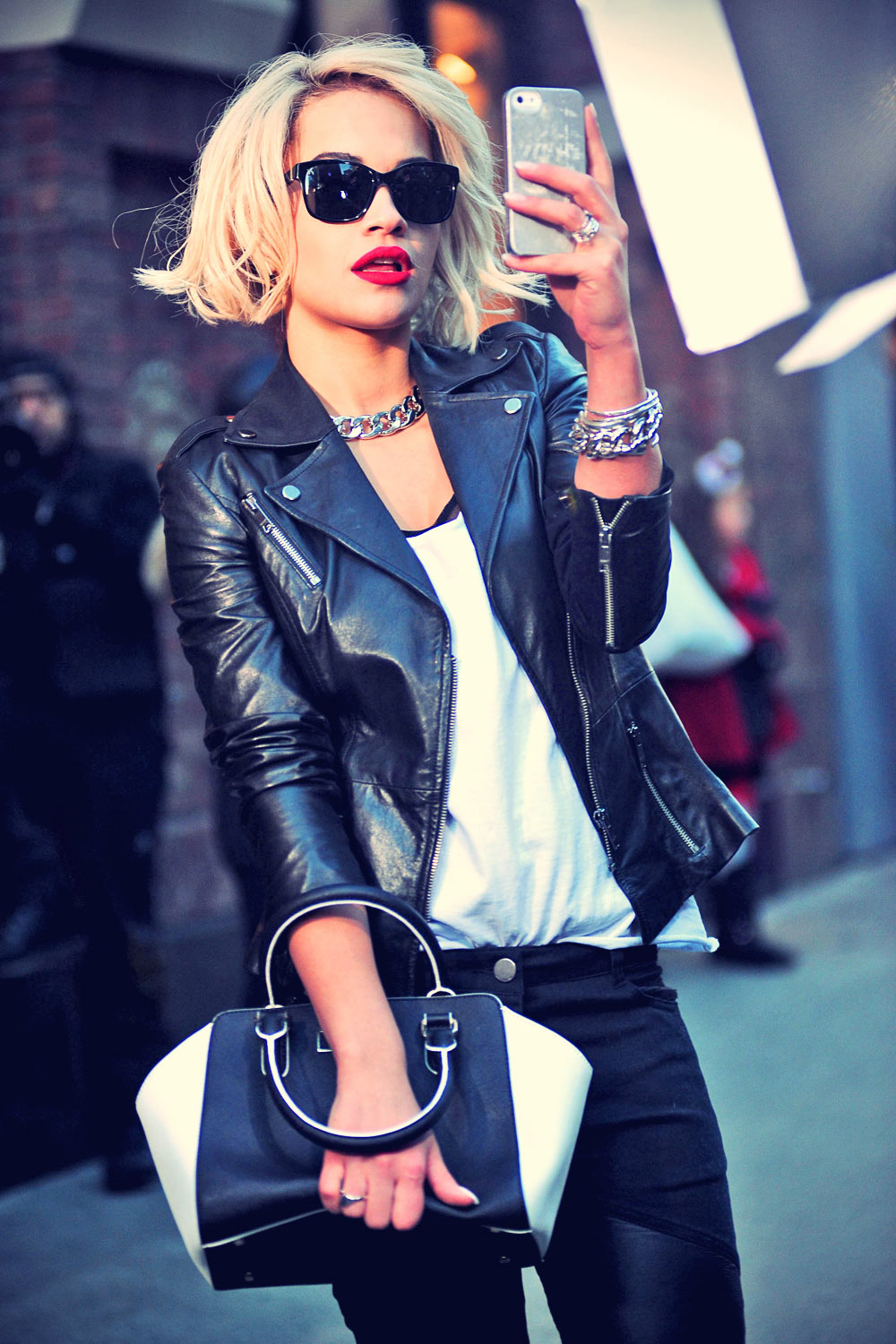 Rita Ora does a photo shoot in Times Square