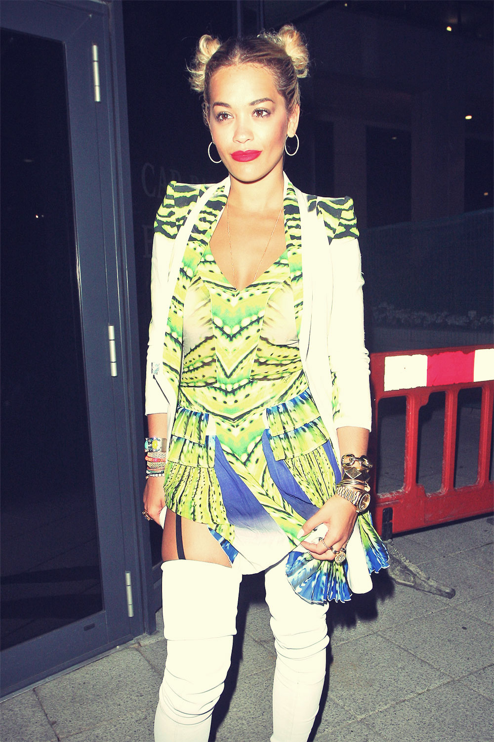 Rita Ora leaving Le Baron Club in London