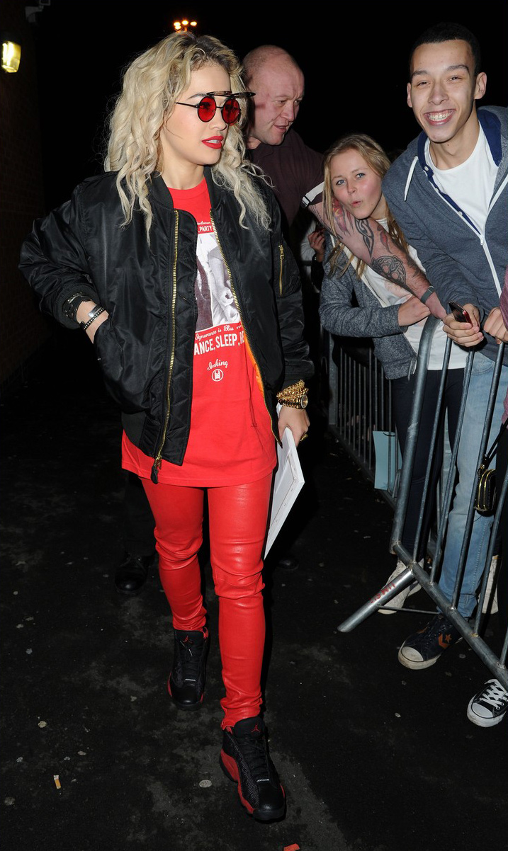 Rita Ora exits the Manchester Academy