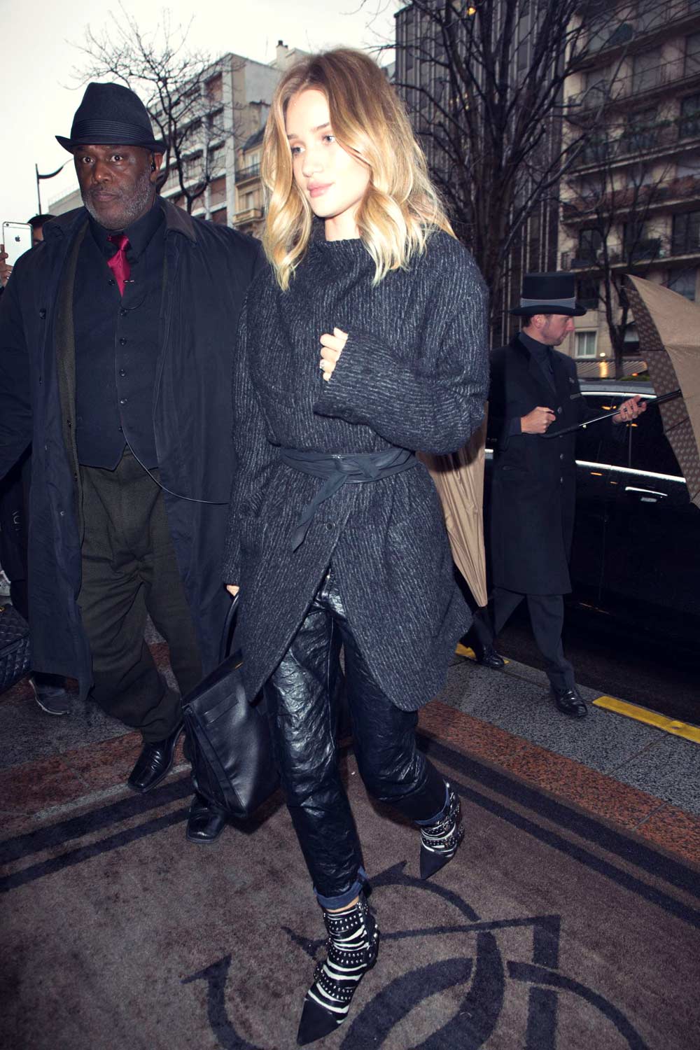 Rosie Huntington Whiteley out in Paris