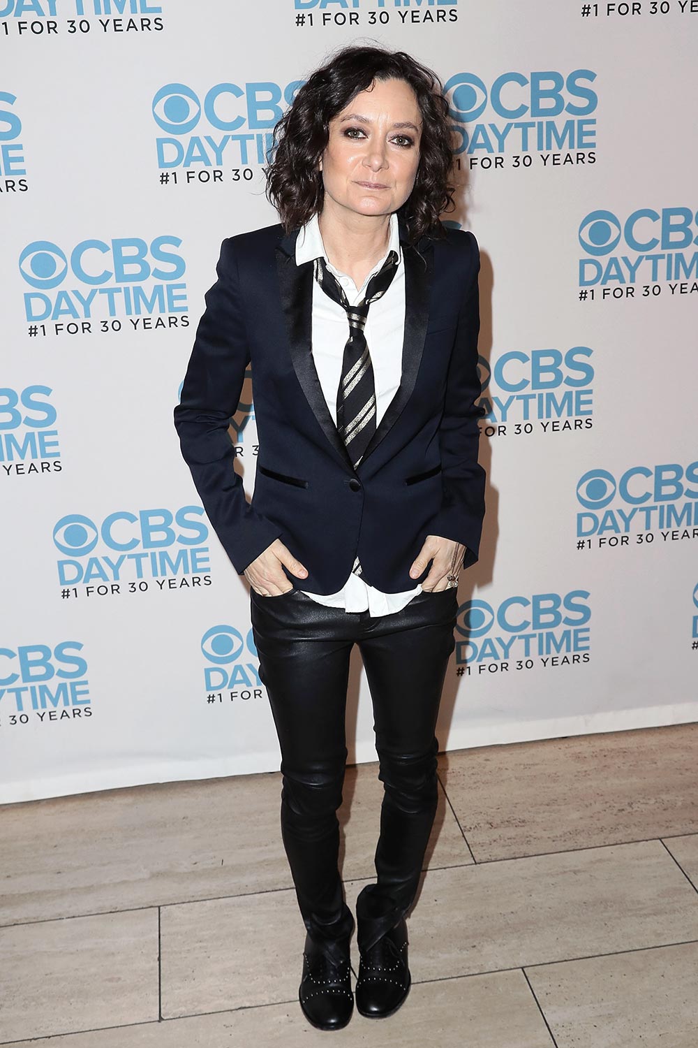 Sara Gilbert attends the panel for The Talk presented by CBS Daytime