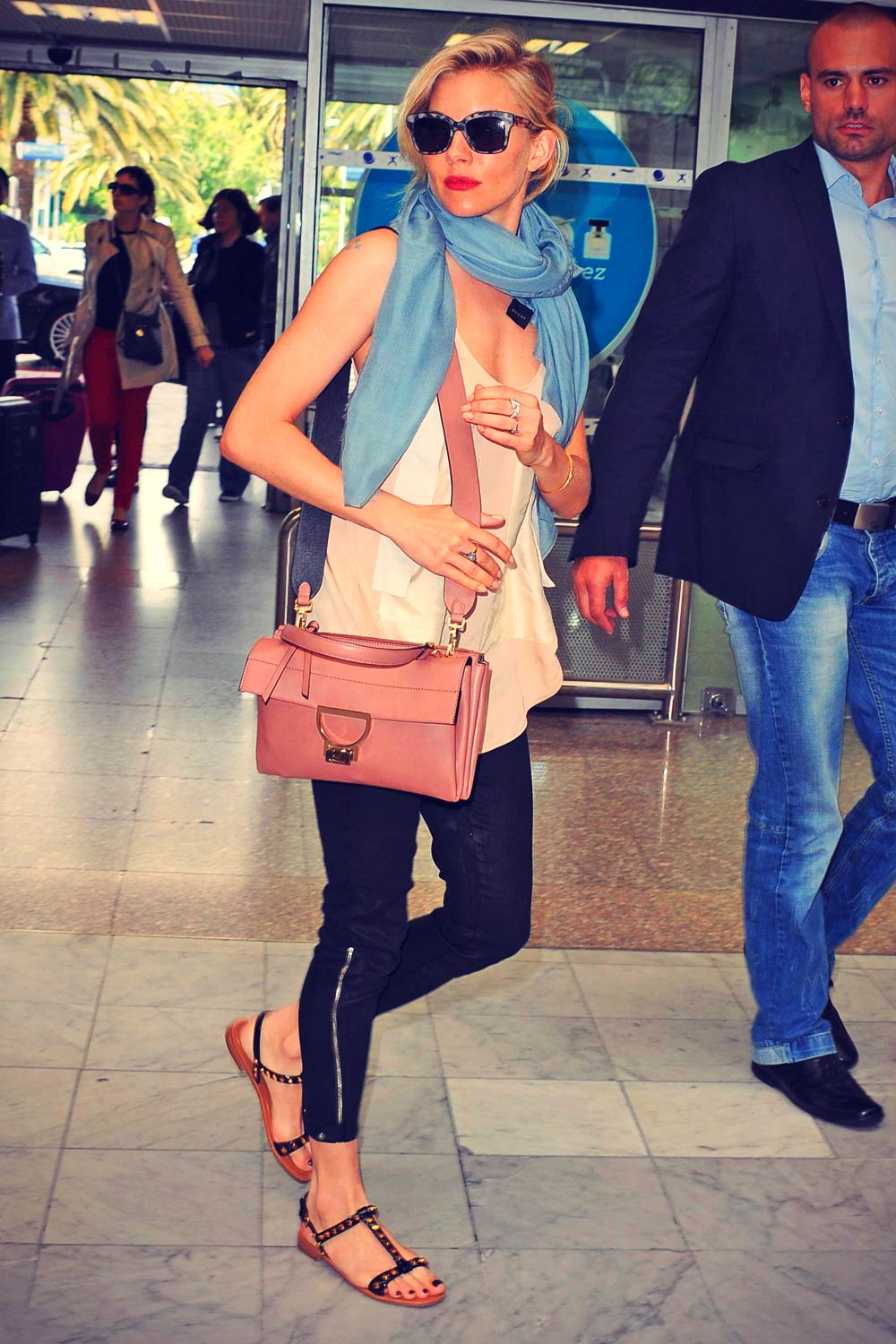 Sienna Miller at Airport in Nice