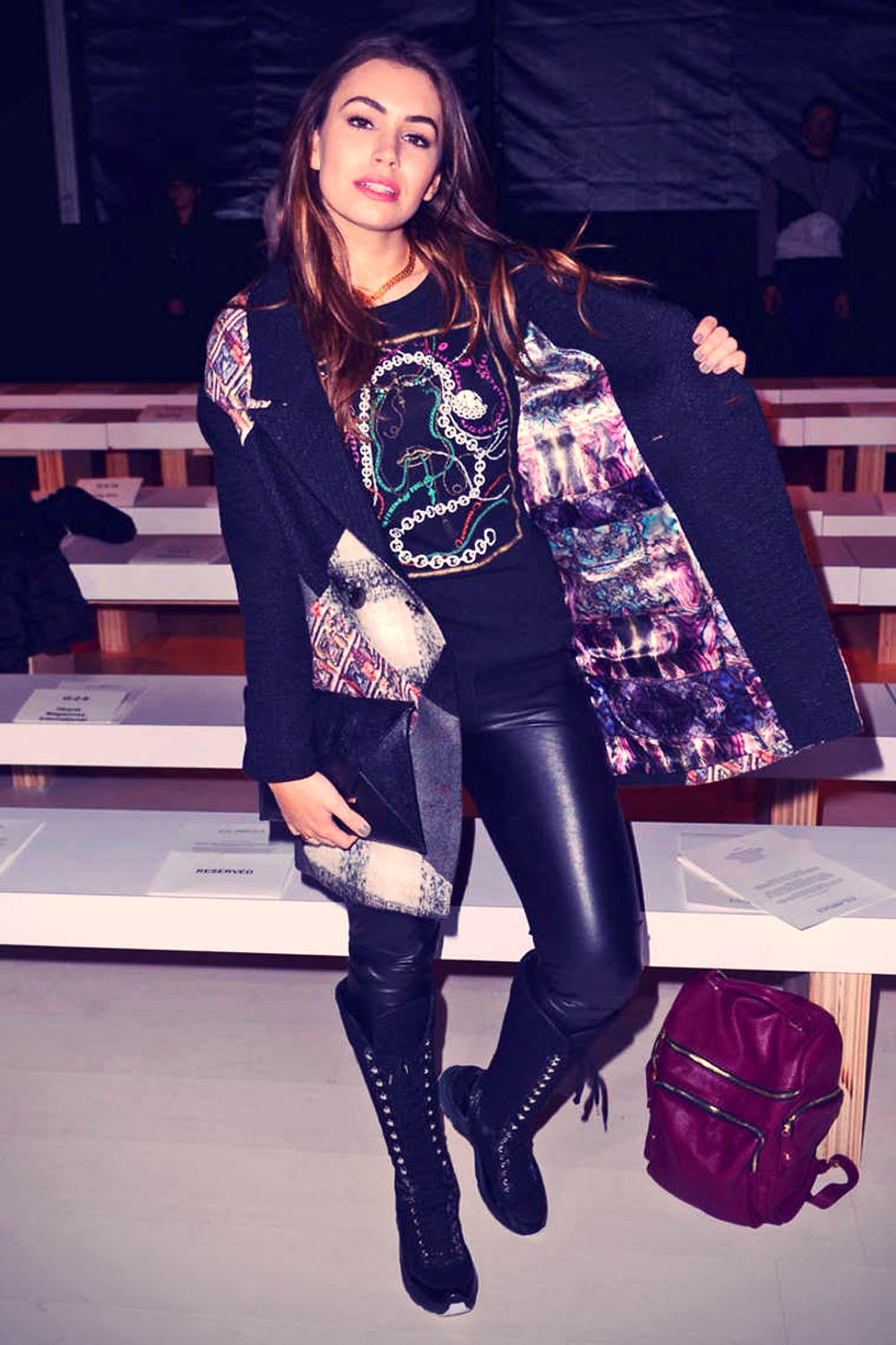 Sophie Simmons attends Custo Barcelona Fashion Show