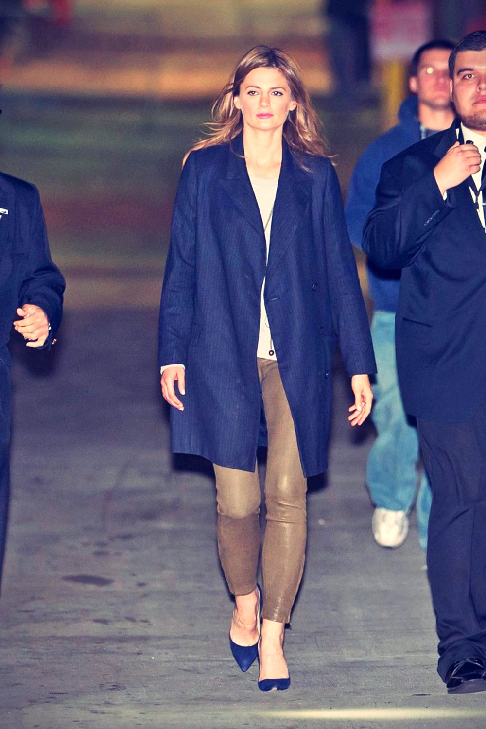 Stana Katic is seen at Jimmy Kimmel Live