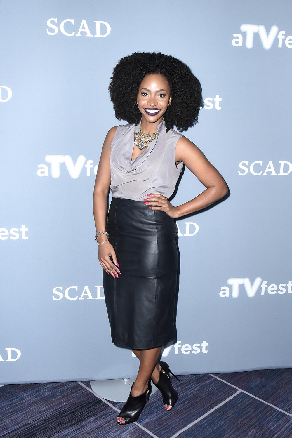 Teyonah Parris attends the press junket for ‘Survivors Remorse’