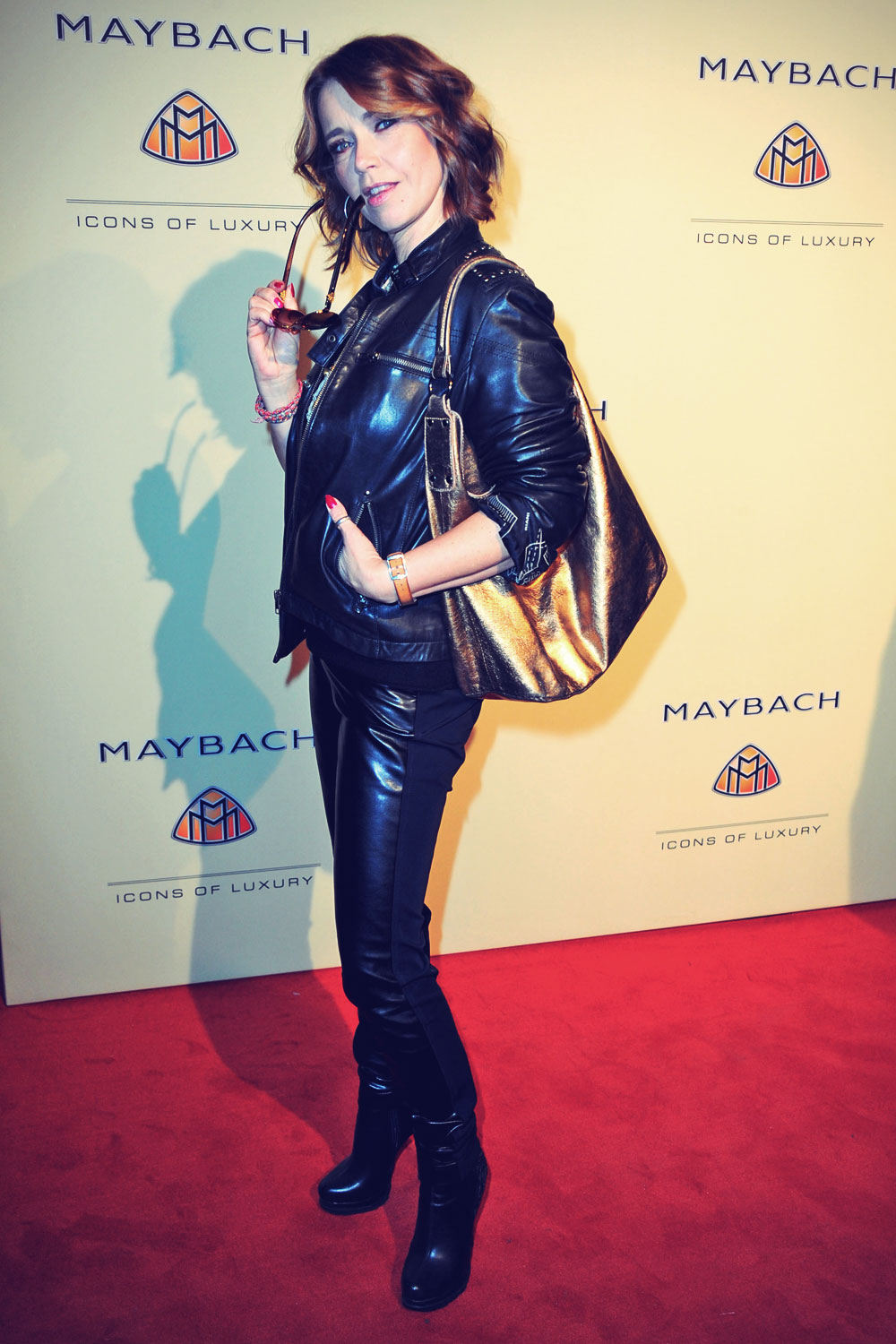 Tina Ruland attends Grand Opening Flagship Store Maybach Icons
