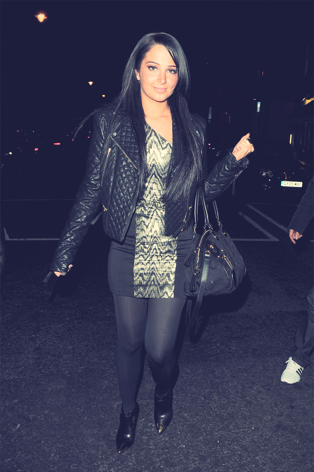 Tulisa Contostavlos leaving Mem & Laz Resturant Islington