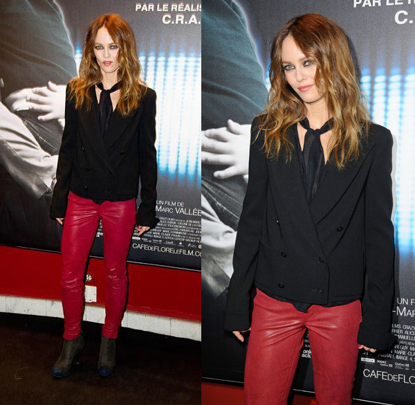 Vanessa Paradis attending the premiere of Cafe De Flore held at UGC Danton in Paris