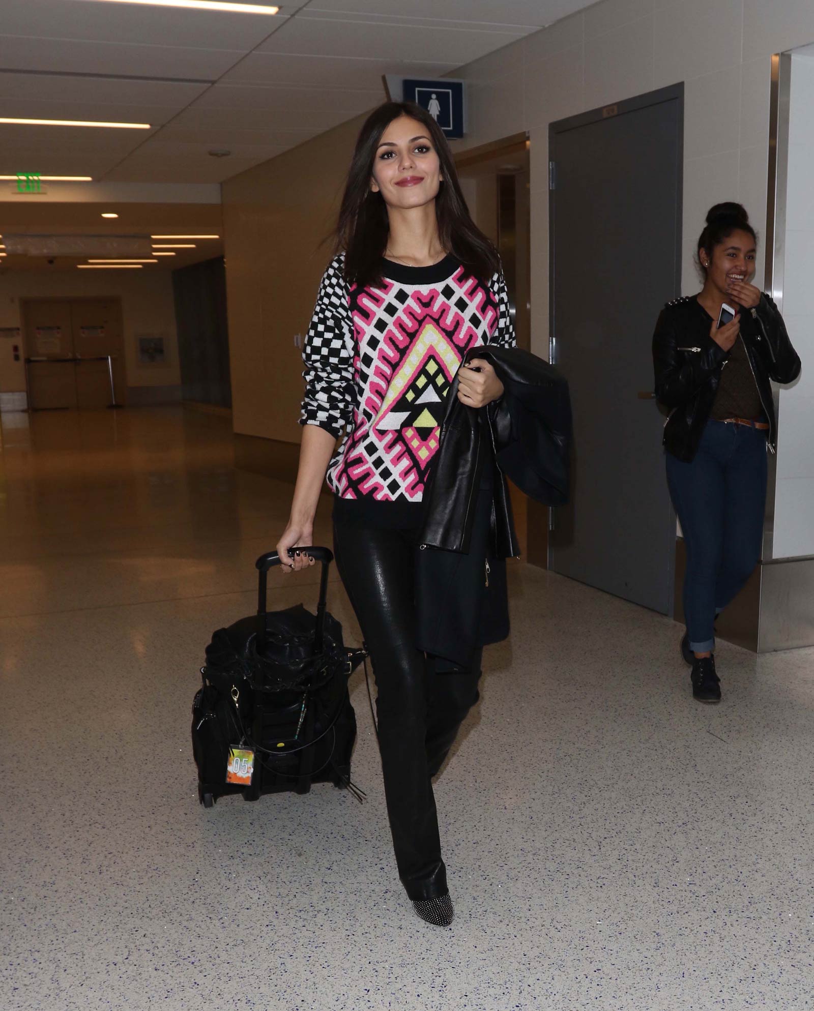 Victoria Justice at LAX airport arrival