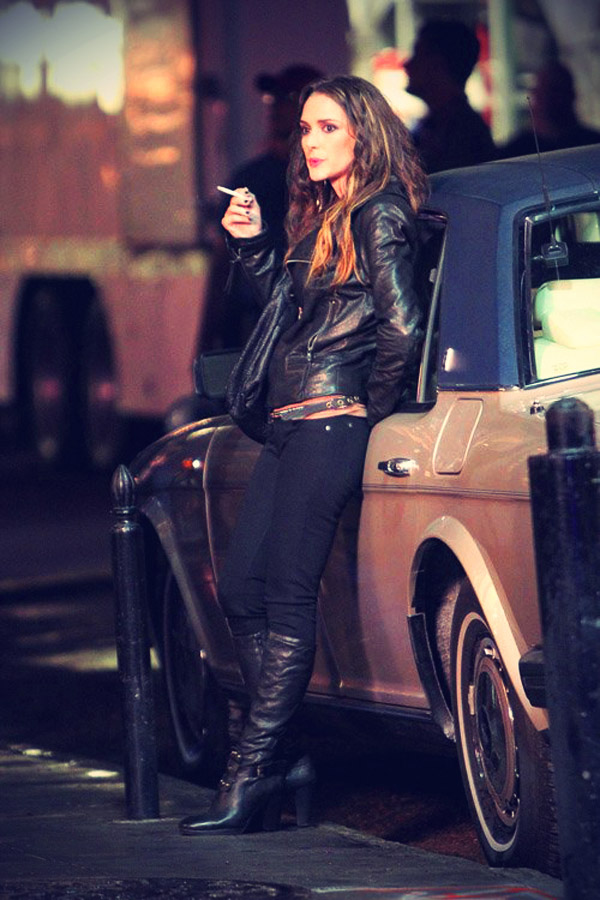 Winona Ryder on Homefront set candids