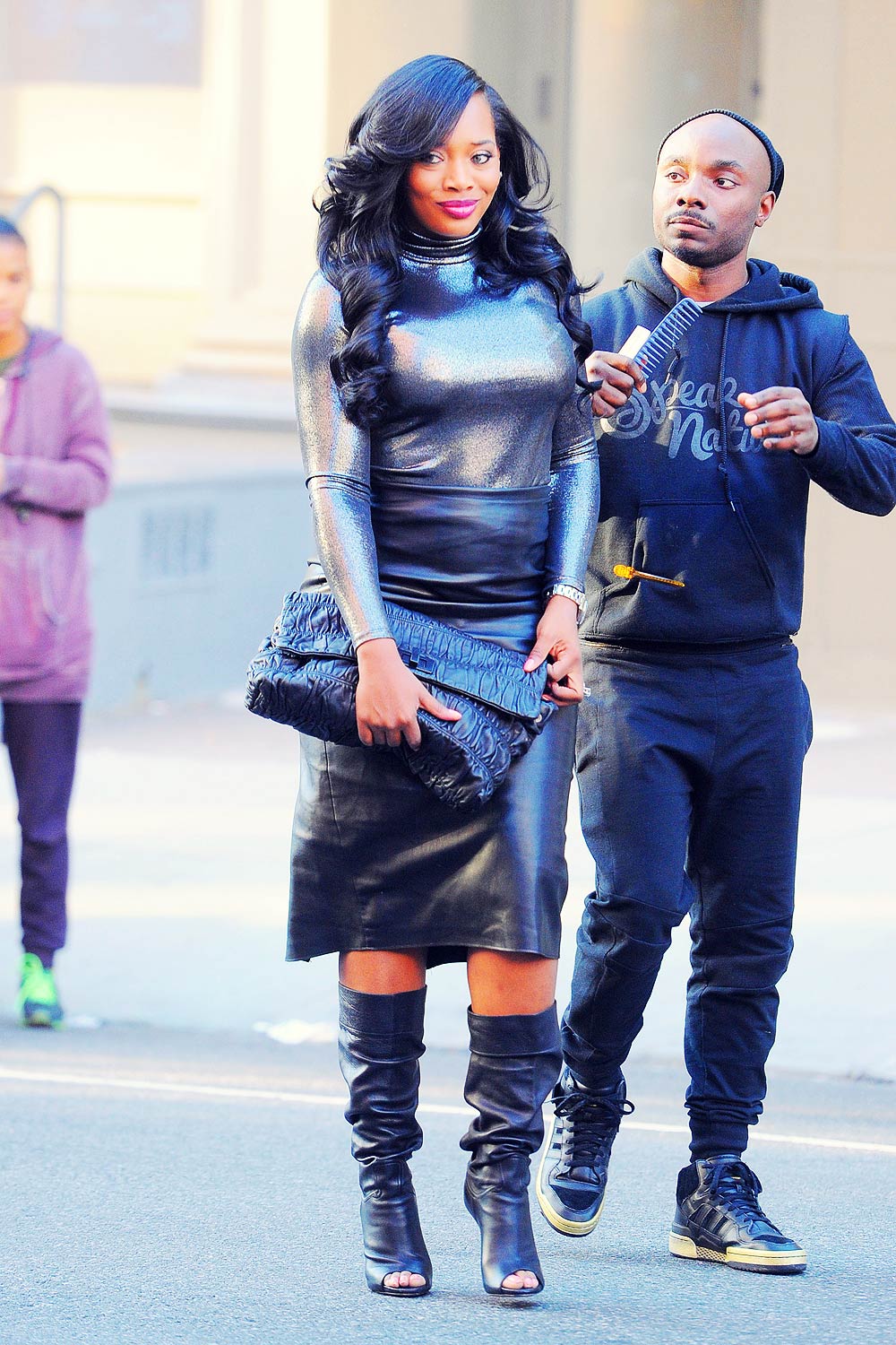 Yandy Smith seen filming in SoHo