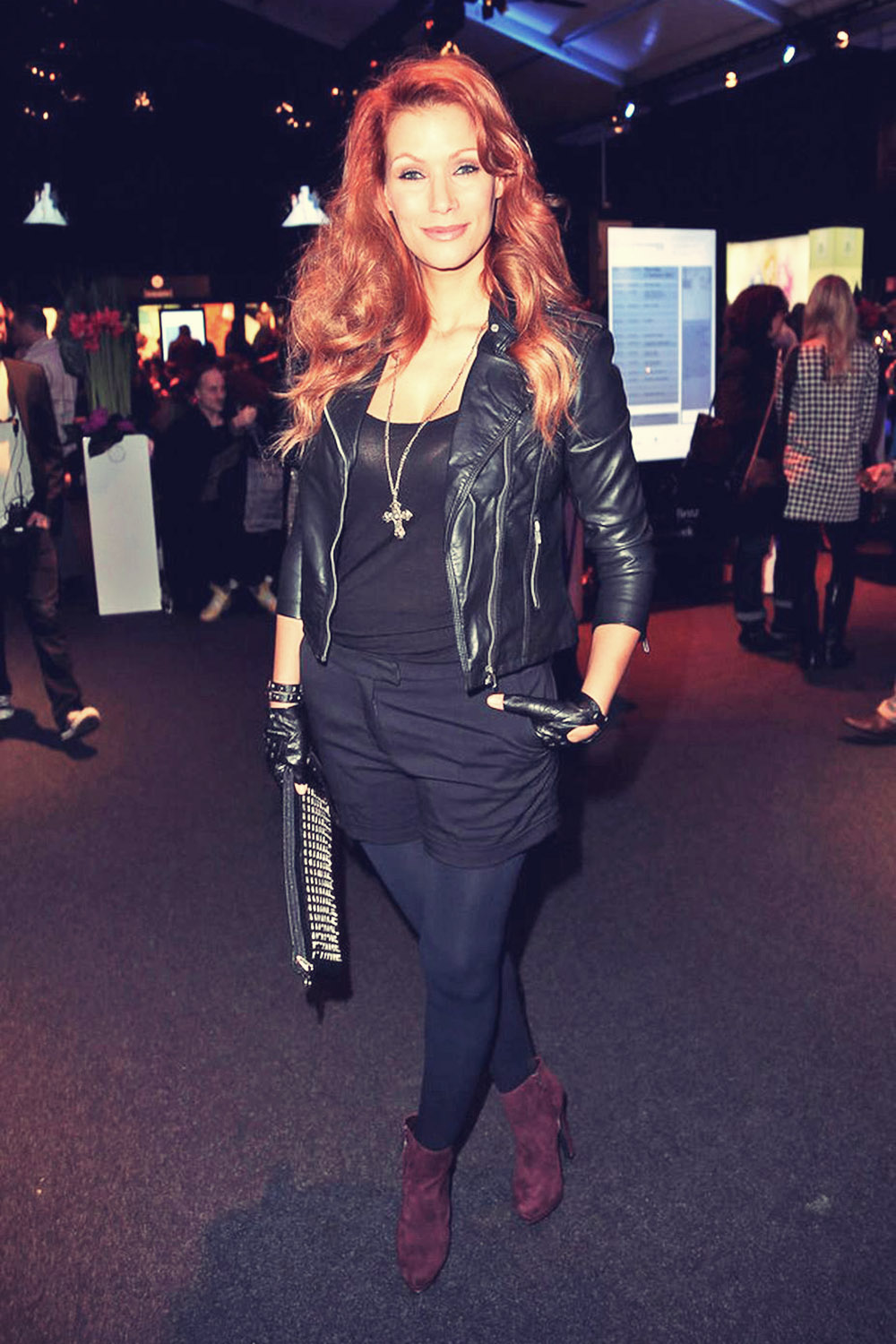 Yasmina Filali attends Mercedes-Benz Fashion Week Berlin 2013