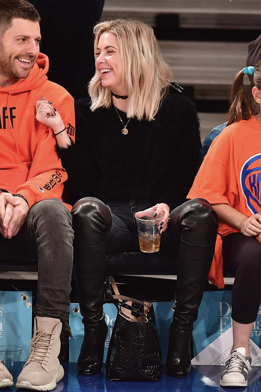 Ashley Benson at a New York Knicks Game