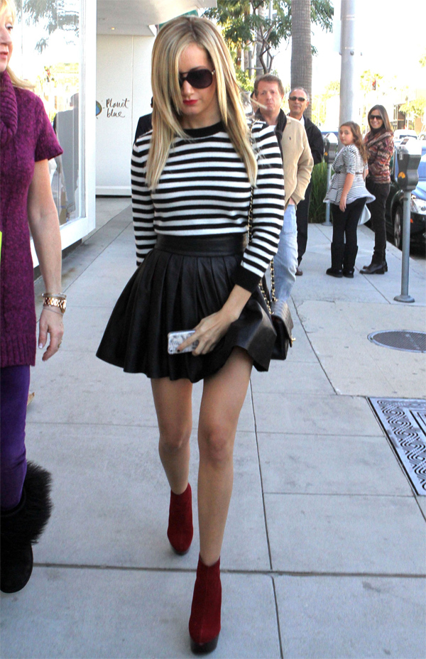 Ashley Tisdale at  Christmas shopping in Beverly Hills