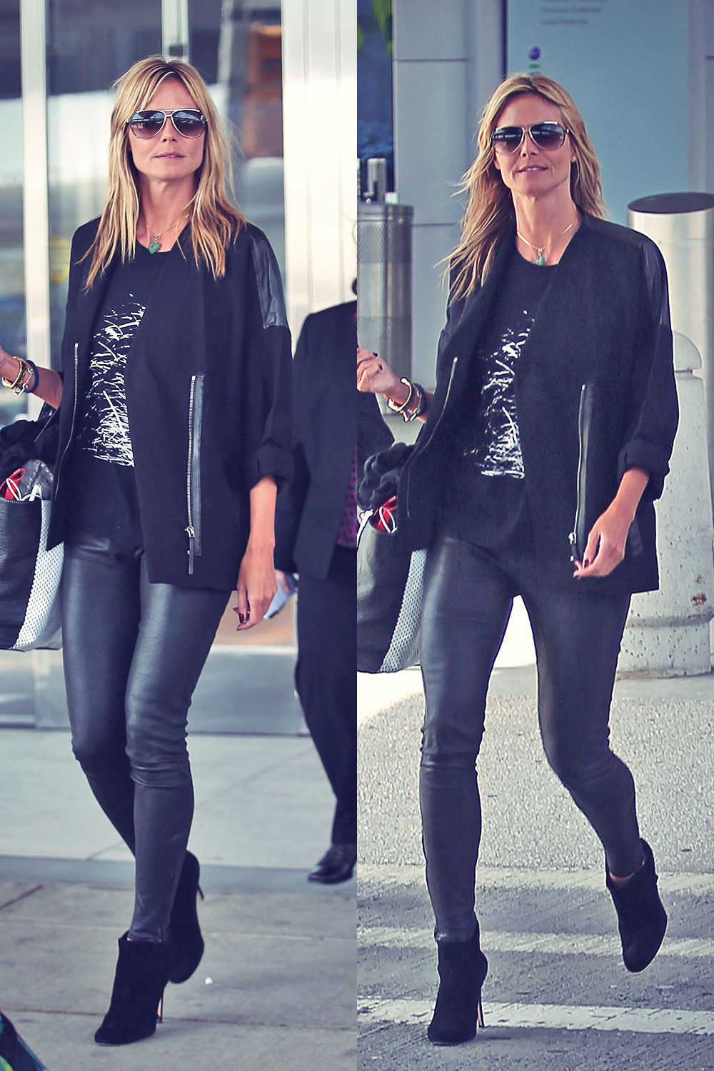 Heidi Klum return to New York